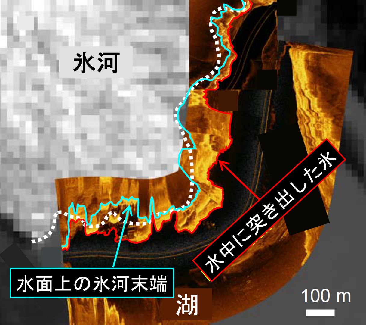 氷河の底をのぞいて探る、数百m厚の巨大な氷が流れ出すカラクリ